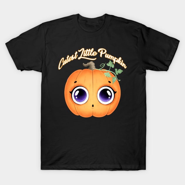 Cutest Little Pumpkin T-Shirt by WalkingMombieDesign